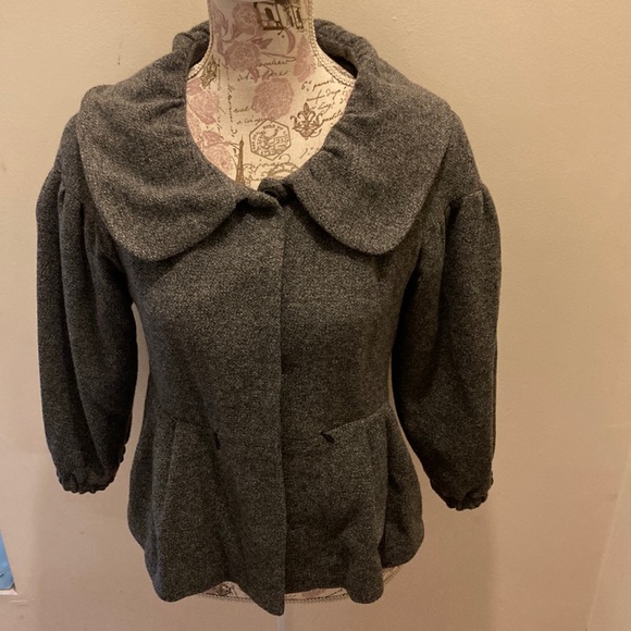 French Connection women grey tweed jacket size 6 new